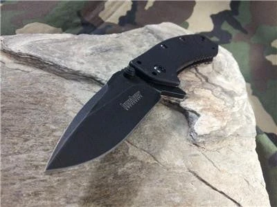 Kershaw Cryo Blackwash Framelock G10 Assisted A/O Flipper Folding Knife 1555G10BW - Image 3