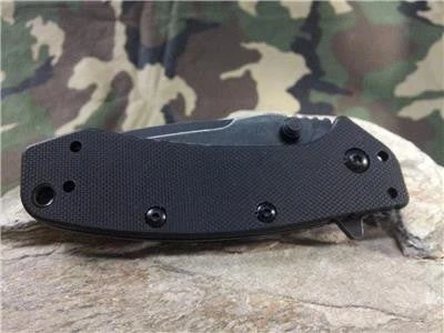 Kershaw Cryo Blackwash Framelock G10 Assisted A/O Flipper Folding Knife 1555G10BW - Image 4
