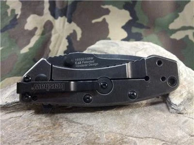 Kershaw Cryo Blackwash Framelock G10 Assisted A/O Flipper Folding Knife 1555G10BW - Image 5