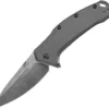 Kershaw Link Linerlock A/O Blackwash Blade Gray Handle Folding Knife 1776GRYBW