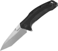 Kershaw Link Linerlock A/O Stonewash Tanto Blade Black Folding Knife EDC 1776T