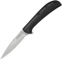 Kershaw AM-4 Framelock A/O Spear Blade Black Oxide Handle Folding Knife - 2330