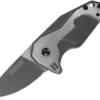 Kershaw Hops Framelock A/O Blade Gray Brushed Steel Handle Folding Knife 5515