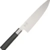 Kershaw 8" Fixed Blade Kitchen Japanese Wasabi Black Series Chefs Knife - 6720C