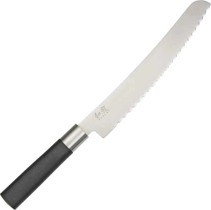 Kershaw 9" Fixed Blade Kitchen Japanese Wasabi Black Series Bread Knife 6723B - Image 2