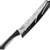 Kershaw 8.5" Fixed Serrated Hammered Blade Black Kitchen Luna Bread Knife 7062