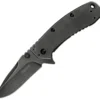 Kershaw Cryo II Framelock Drop Pt A/O Blackwash Blade Folding Knife EDC 1556BW