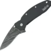 Kershaw Scallion Framelock A/O Damascus Speed Safe Black Folding Knife 1620DAMBK