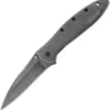 Kershaw Leek Blackwash Framelock A/O Drop Pt Blade Folding Knife EDC 1660BWWM