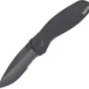Kershaw Blur Linerlock A/O Half Serrated Blade Ken Onion Folding Knife 1670BLKST