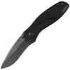 Kershaw Blur Linerlock A/O Blackwash Blade Ken Onion Black Folding Knife 1670BW