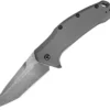 Kershaw Link Linerlock A/O Tanto Blade Gray Aluminum Folding Knife 1776TGRYBW