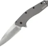 Kershaw Dividend Linerlock A/O Blade Gray Anodize Aluminum Folding Knife 1812GRY