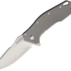 Kershaw Eris Framelock A/O Blade Gray TiNi Steel Handle Folding Knife EDC 1881