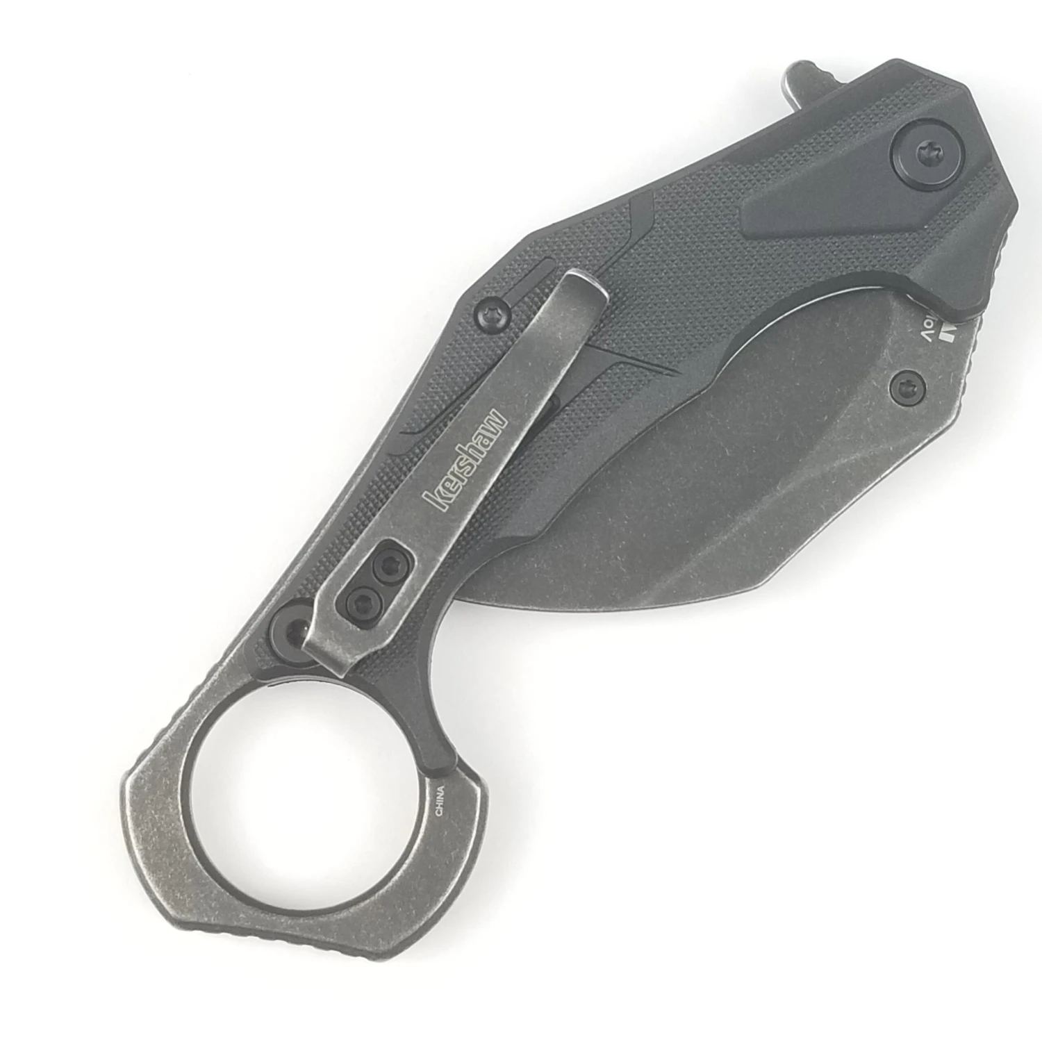 Kershaw Outlier Pocket Knife Linerlock A/O Black Folding 8Cr13MoV Karambit 2064 - Image 10