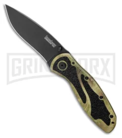 Kershaw Blur Camo Assisted Opening Knife - Black Plain
