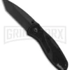 Kershaw Blur Black Assisted Opening Knife - Tanto Black Plain