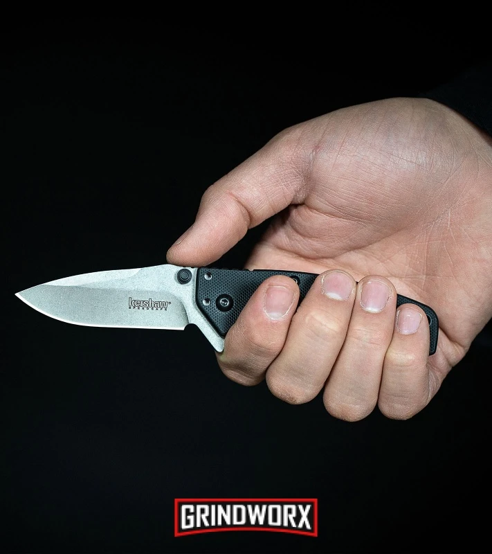 Kershaw Cryo Flipper Assisted Opening Knife - Gray Plain - Image 3