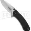 Kershaw Cryo Black G-10 Assisted Opening Knife - Stonewash Plain D2