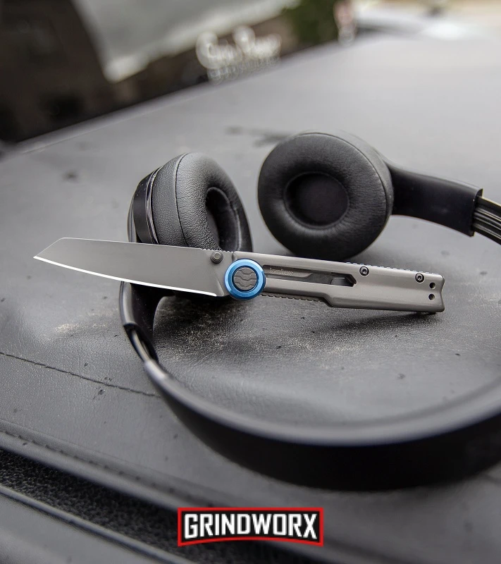 Kershaw Decibel Frame Lock Knife Gray Stainless Steel - Gray Titanium - Image 5