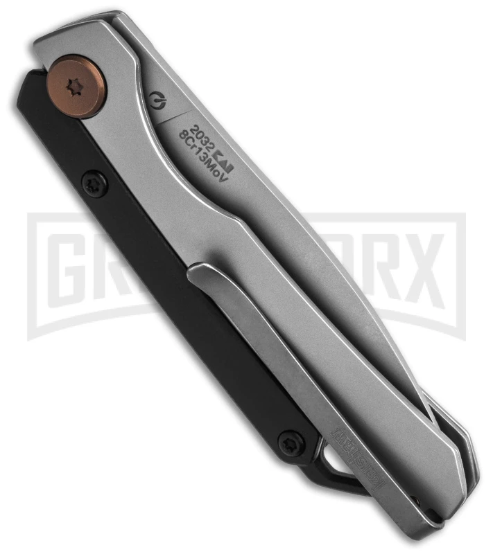 Kershaw Esteem Steel/Black G-10 Slip Joint Knife - Bead Blast Plain - Image 3