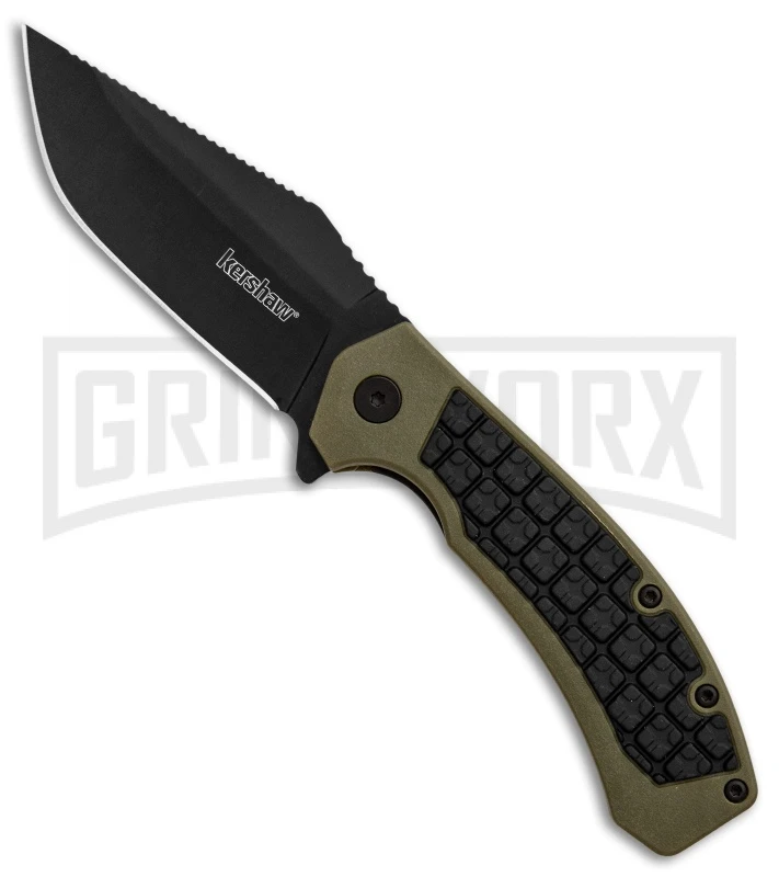 Kershaw Faultline Liner Lock Knife Green/Black GFN Black 8760