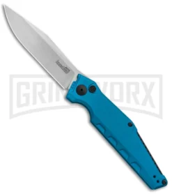 Kershaw Launch 7 Galyean Teal Automatic Knife - Stonewash Plain