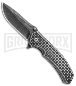 Kershaw Headgrille 1325 Assisted Opening Folding Knife - Blackwash Plain