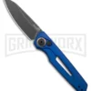 Kershaw Launch 11 Blue Aluminum Automatic Knife - Blackwash Plain