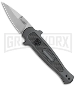 Kershaw Launch 12 CA Legal Black Automatic Knife - Stonewash Plain