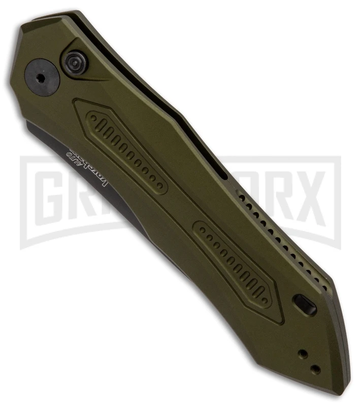 Kershaw Launch 6 OD Green Automatic Knife - Black Plain - Image 3