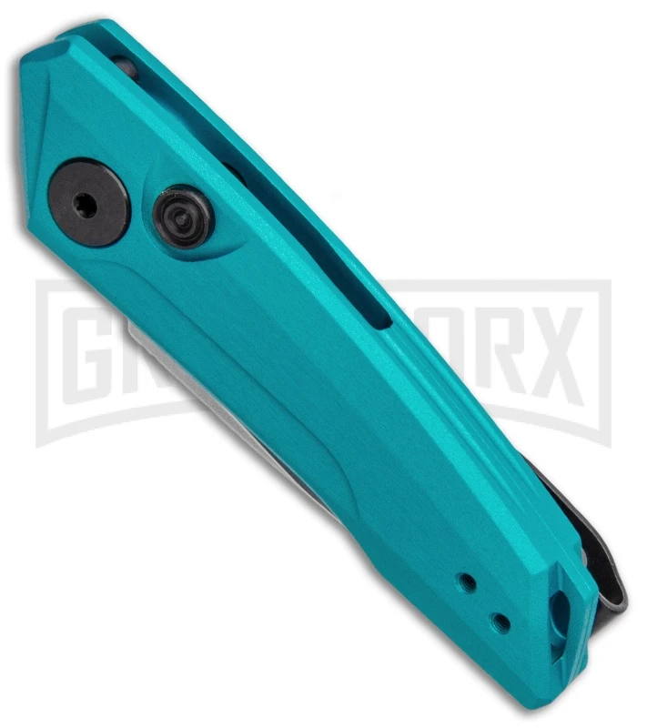 Kershaw Launch 9 Teal Automatic Knife CA Legal - Stonewash Plain - Image 2