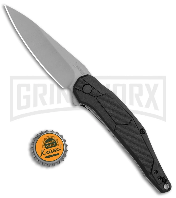 Kershaw Lightyear Black GFN Assisted Opening Knife Bead Blast Plain - Image 4