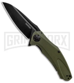 Kershaw Natrix XL Sub-Frame Lock Knife OD Green G-10 Black Drop Point