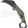 Kershaw Outlier OD Green GRN Assisted Folding Karambit - Black Stonewash Plain