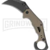 Kershaw Outlier Tan GRN Assisted Folding Karambit - Black Stonewash Plain
