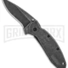 Kershaw Scallion Blackwash Assisted Opening Knife - Blackwash
