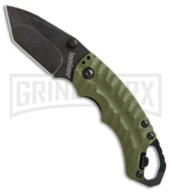 Kershaw Shuffle II Tanto Liner Lock Knife OD Green - BlackWash