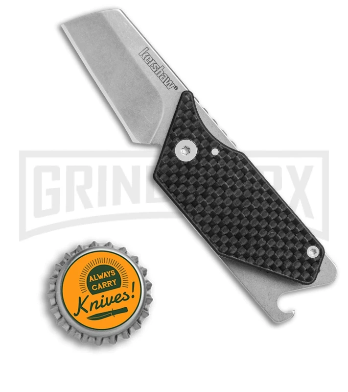 Kershaw Sinkevich Pub Carbon Fiber Folding Knife - Stonewash Plain - Image 4