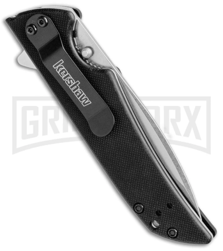 Kershaw Skyline Black G-10 Folding Knife - Stonewash Plain - Image 3