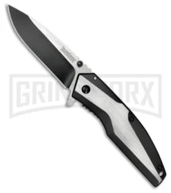 Kershaw Starter Black/Gray Spring Assisted Knife - Two-Toned Plain