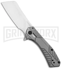 Kershaw Static Cleaver Frame Lock Knife Gray Stainless Steel Satin