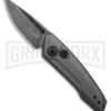 Kershaw Launch 9 Gray Aluminum Automatic Knife - Black SW Plain