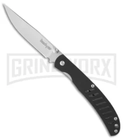 Kershaw Hawk Black G-10 Folding Knife - Satin Plain