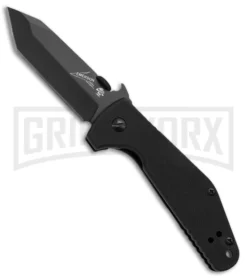 Kershaw Emerson CQC-3K Tanto Folding Knife - Black Plain