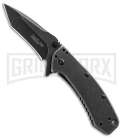 Kershaw Cryo Tanto Flipper Assisted Opening Knife - BlackWash Plain