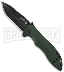 Kershaw Emerson CQC-5K Green G-10 Liner Lock Knife - Black Plain