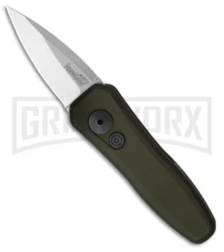Kershaw Launch 4 OD Green Automatic Knife CA Legal - Stonewash Plain