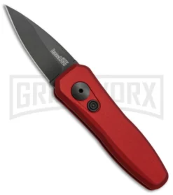 Kershaw Launch 4 Red Automatic Knife CA Legal - Black Plain 4TH18