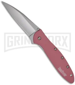 Kershaw Leek Pink Assisted Opening Knife - Bead Blast